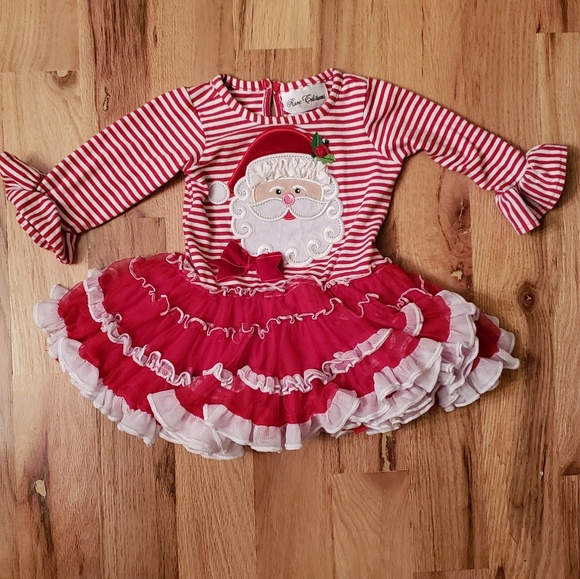 Rare Editions Other - Rare Editions 12 mo Candy Stripe Santa Tutu Dress